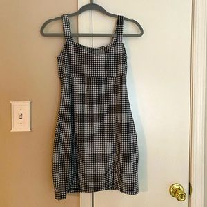 Black and White plaid dress, worn lightly, size small